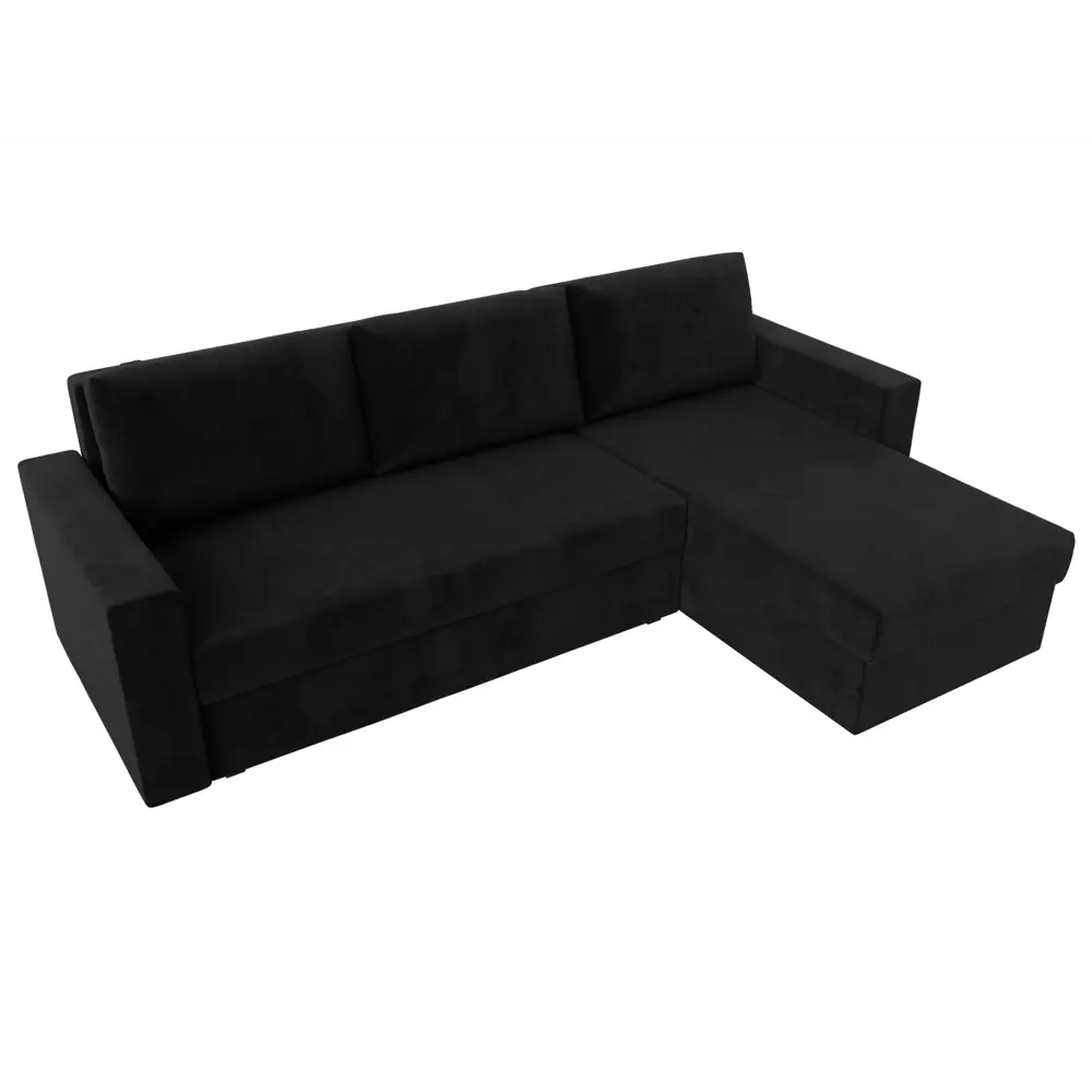 Фото 6 Диван раскладной Лига диванов 117153_спб 227x90x141 см велюр цвет черный Фото 6 Диван раскладной Лига диванов 117153_спб 227x90x141 см велюр цвет черный