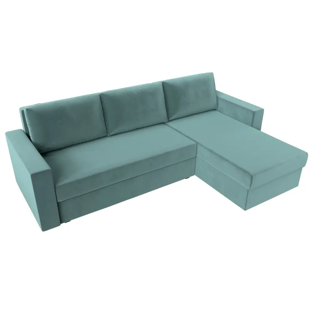 Фото 6 Диван раскладной Лига диванов 117149_спб 227x90x141 см велюр цвет бирюзовый Фото 6 Диван раскладной Лига диванов 117149_спб 227x90x141 см велюр цвет бирюзовый