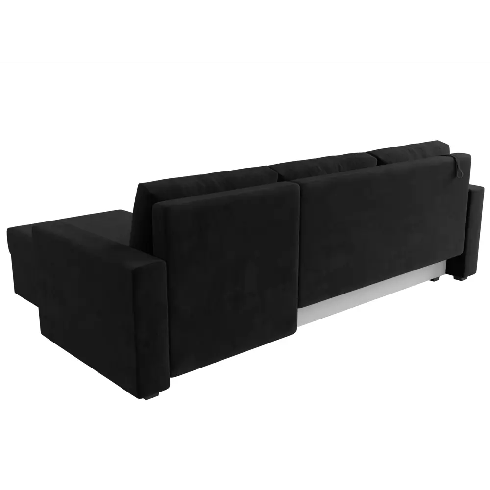 Фото 5 Диван раскладной Лига диванов 117153_спб 227x90x141 см велюр цвет черный Фото 5 Диван раскладной Лига диванов 117153_спб 227x90x141 см велюр цвет черный