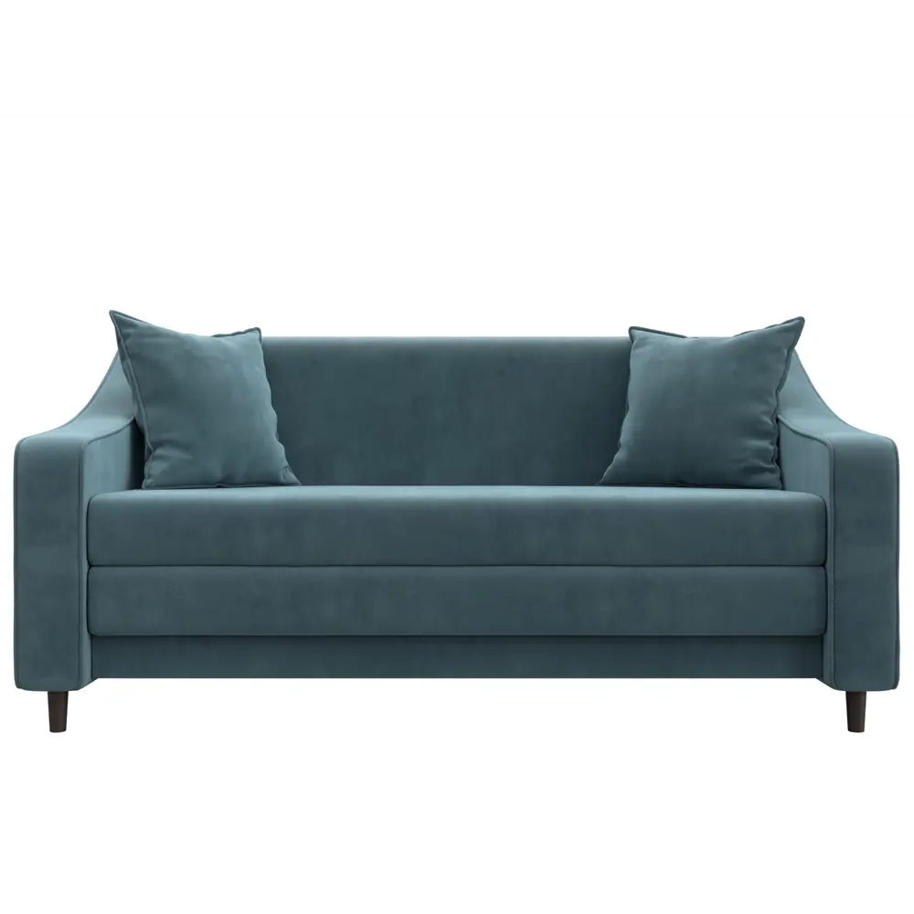 Фото 2 Диван раскладной Лига диванов 129764_спб 164x82x93 см велюр цвет seven 113 бирюзовый