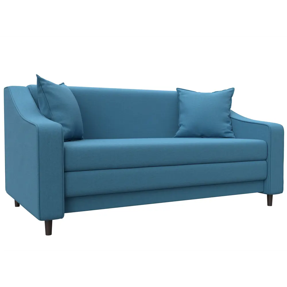 Фото Диван раскладной Лига диванов 129653_спб 164x82x93 см рогожка цвет амур 10 голубой Фото Диван раскладной Лига диванов 129653_спб 164x82x93 см рогожка цвет амур 10 голубой