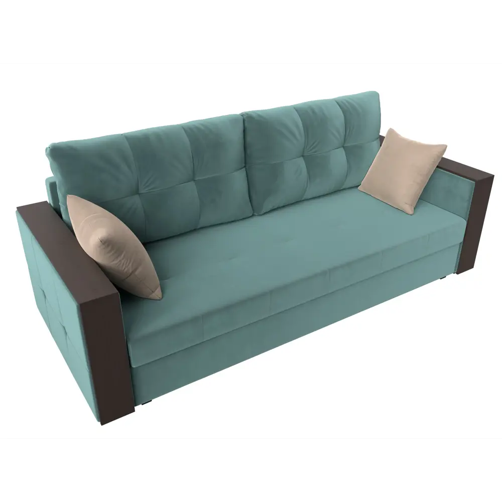 Фото 6 Диван Лига Диванов Валенсия 225x79x85 см велюр цвет бирюзовый Фото 6 Диван Лига Диванов Валенсия 225x79x85 см велюр цвет бирюзовый