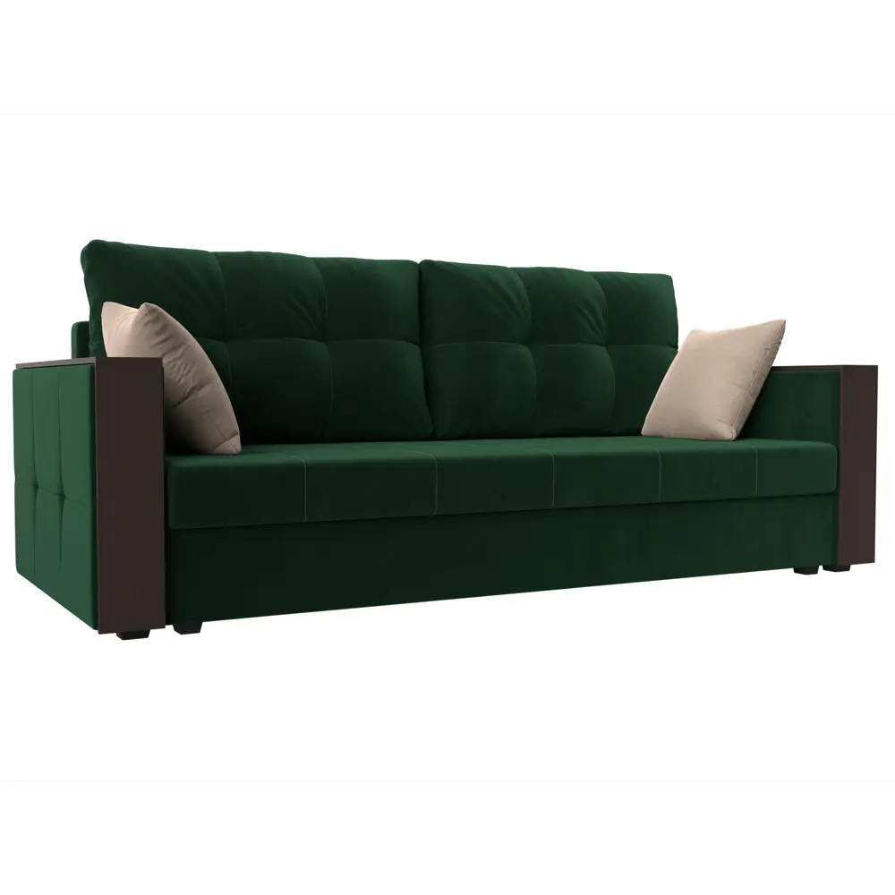 Фото Диван Лига Диванов Валенсия 225x79x85 см велюр цвет зеленый Фото Диван Лига Диванов Валенсия 225x79x85 см велюр цвет зеленый