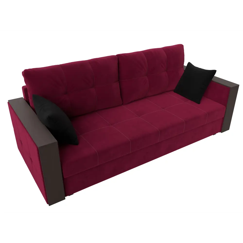Фото 6 Диван Лига Диванов Валенсия 225x79x85 см микровельвет цвет бордовый Фото 6 Диван Лига Диванов Валенсия 225x79x85 см микровельвет цвет бордовый