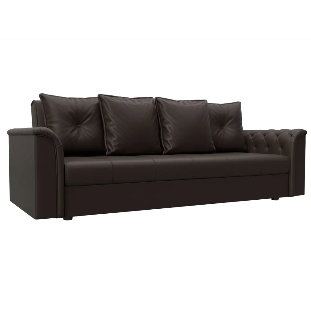 Фото Диван Лига Диванов Сиеста 225x84x83 см искусственная кожа цвет коричневый Фото Диван Лига Диванов Сиеста 225x84x83 см искусственная кожа цвет коричневый