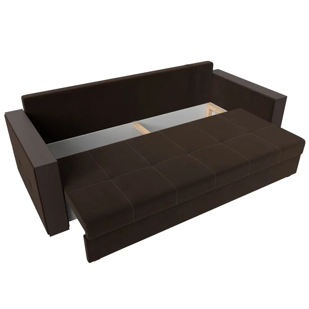 Фото 7 Диван Лига Диванов Валенсия 225x79x85 см микровельвет цвет коричневый/бежевый Фото 7 Диван Лига Диванов Валенсия 225x79x85 см микровельвет цвет коричневый/бежевый