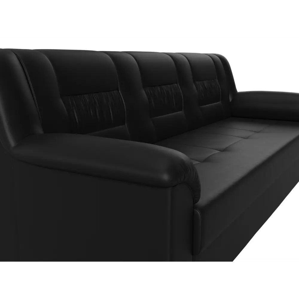 Фото 4 Диван Лига Диванов Карелия 236x90x88 см искусственная кожа цвет черный