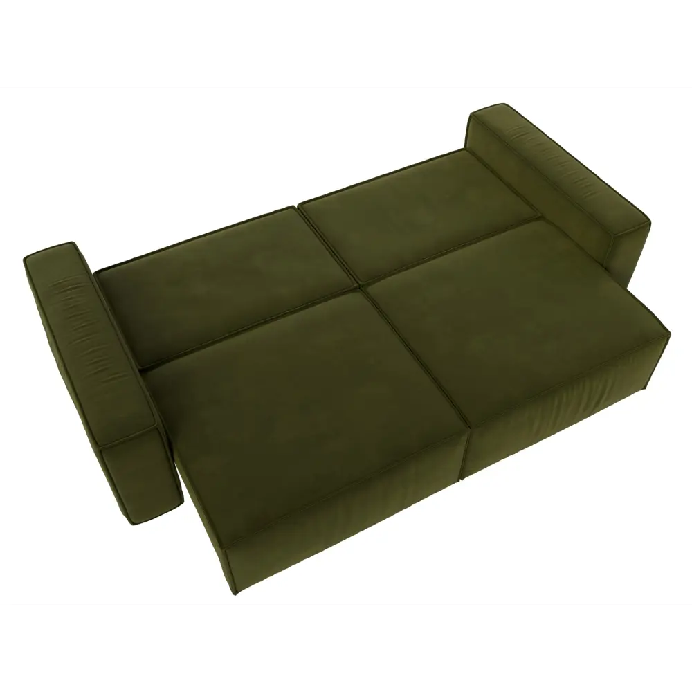 Фото 9 Диван Лига Диванов Прага 116618 256x88x115 см текстиль цвет зеленый