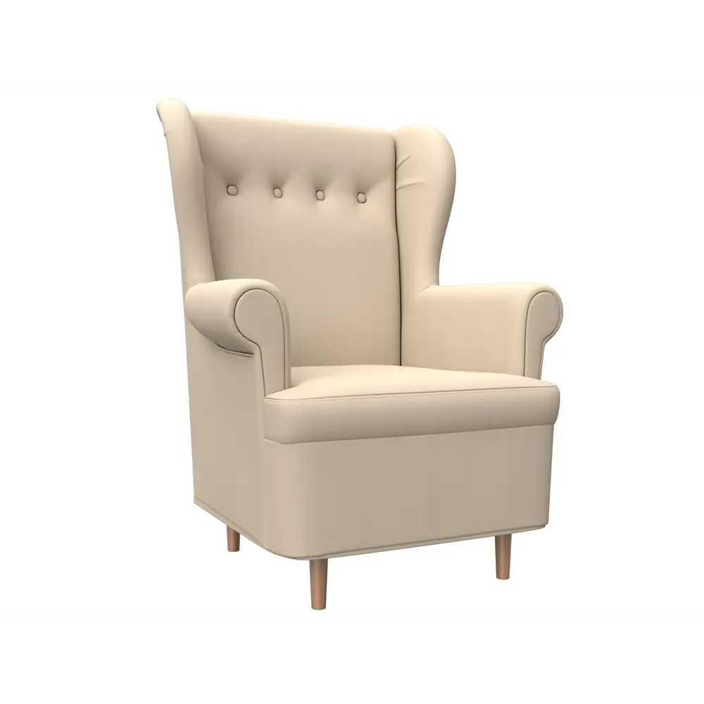 Фото Кресло Лига Диванов Торин 100944 78x104x74 см искусственная кожа цвет бежевый