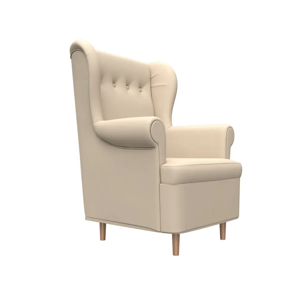 Фото 3 Кресло Лига Диванов Торин 100944 78x104x74 см искусственная кожа цвет бежевый