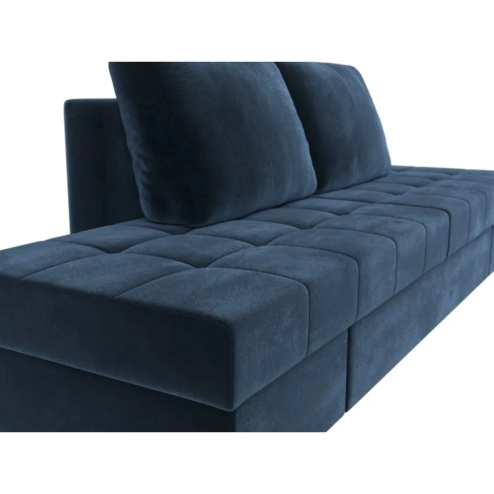 Фото 3 Диван раскладной Лига диванов 242x84x92 см велюр цвет tower 13 синий