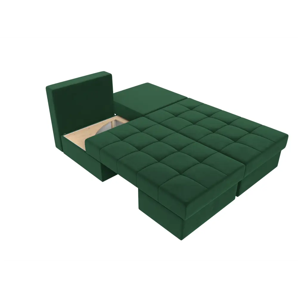 Фото 9 Диван раскладной Лига диванов 242x84x92 см велюр цвет зеленый