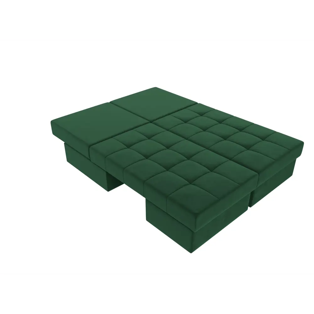 Фото 10 Диван раскладной Лига диванов 242x84x92 см велюр цвет зеленый