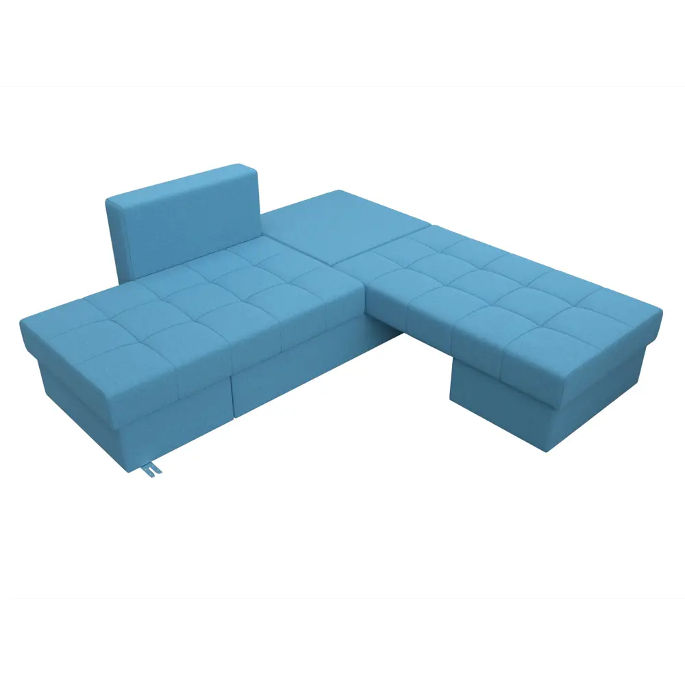 Фото 10 Диван раскладной Лига диванов 242x84x92 см рогожка цвет амур 10 голубой