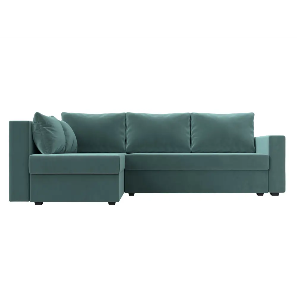 Фото 2 Диван раскладной Лига диванов 112521L_спб 226x90x140 см велюр цвет бирюзовый Фото 2 Диван раскладной Лига диванов 112521L_спб 226x90x140 см велюр цвет бирюзовый