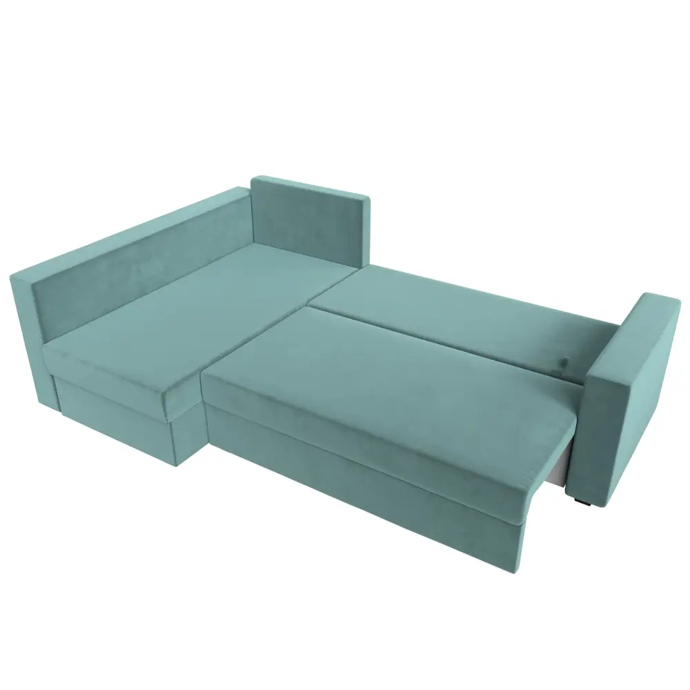 Фото 8 Диван раскладной Лига диванов 112521L_спб 226x90x140 см велюр цвет бирюзовый Фото 8 Диван раскладной Лига диванов 112521L_спб 226x90x140 см велюр цвет бирюзовый