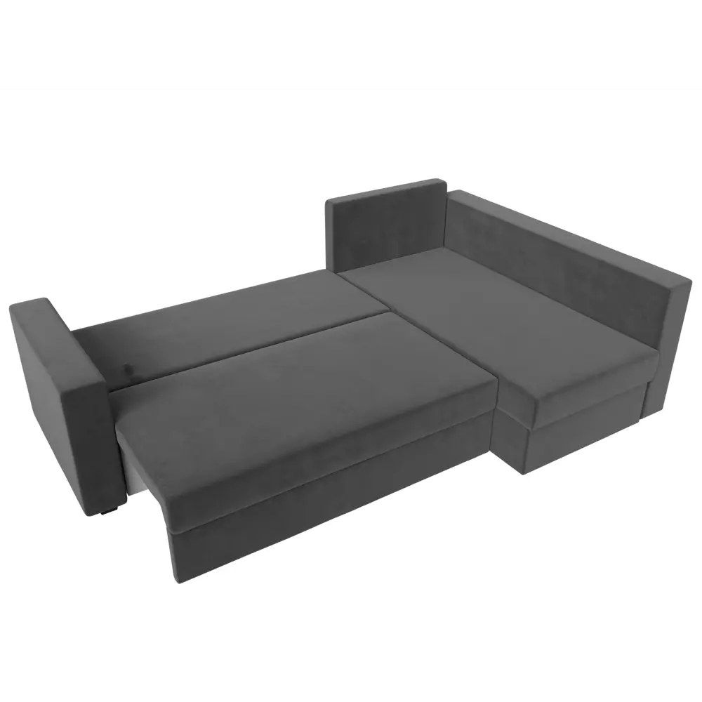 Фото 8 Диван раскладной Лига диванов 112525_спб 226x90x140 см велюр цвет серый