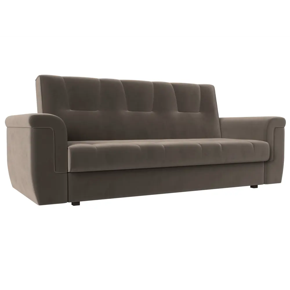 Фото Раскладной диван Лига Диванов Эллиот 107455 236x98x97 см велюр цвет коричневый Фото Раскладной диван Лига Диванов Эллиот 107455 236x98x97 см велюр цвет коричневый