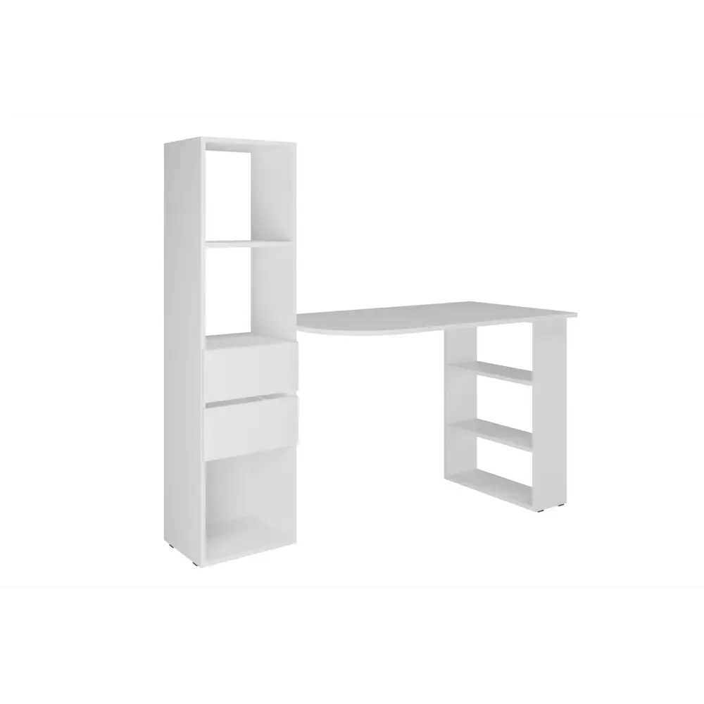 Фото 2 Стол письменный Герда СП-5 144x137.6x60 см ЛДСП цвет белый Фото 2 Стол письменный Герда СП-5 144x137.6x60 см ЛДСП цвет белый