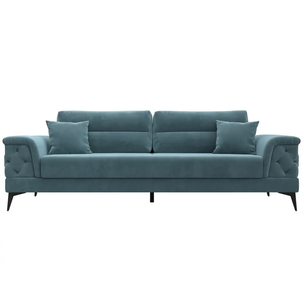 Фото 2 Диван раскладной Лига диванов 260x96x97 см велюр цвет бирюзовый Фото 2 Диван раскладной Лига диванов 260x96x97 см велюр цвет бирюзовый