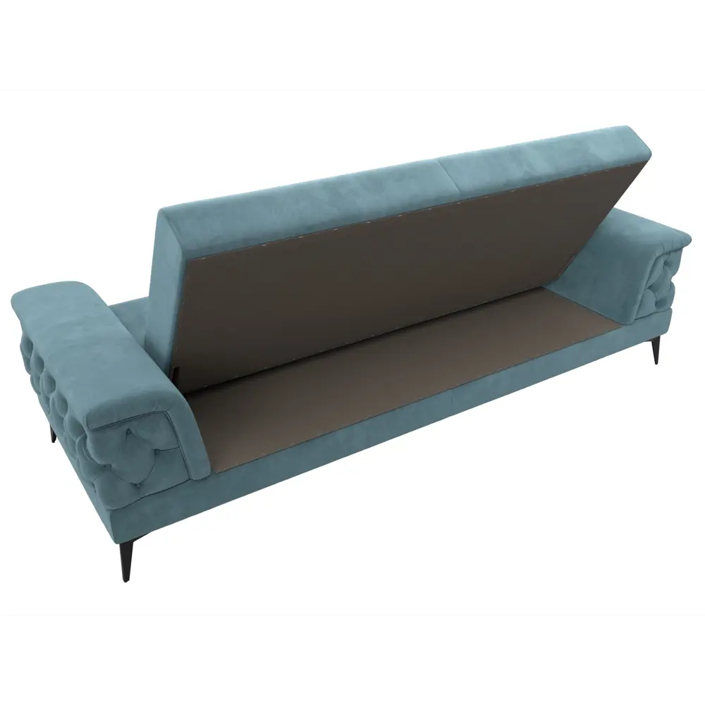 Фото 7 Диван раскладной Лига диванов 260x96x97 см велюр цвет бирюзовый Фото 7 Диван раскладной Лига диванов 260x96x97 см велюр цвет бирюзовый