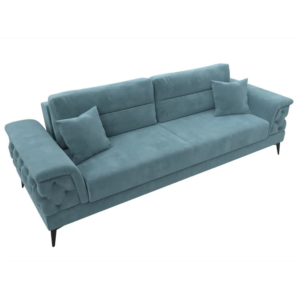 Фото 6 Диван раскладной Лига диванов 260x96x97 см велюр цвет бирюзовый Фото 6 Диван раскладной Лига диванов 260x96x97 см велюр цвет бирюзовый