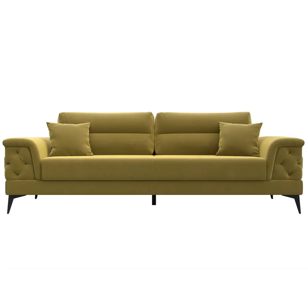 Фото 2 Диван раскладной Лига диванов 260x96x97 см вельвет цвет желтый Фото 2 Диван раскладной Лига диванов 260x96x97 см вельвет цвет желтый