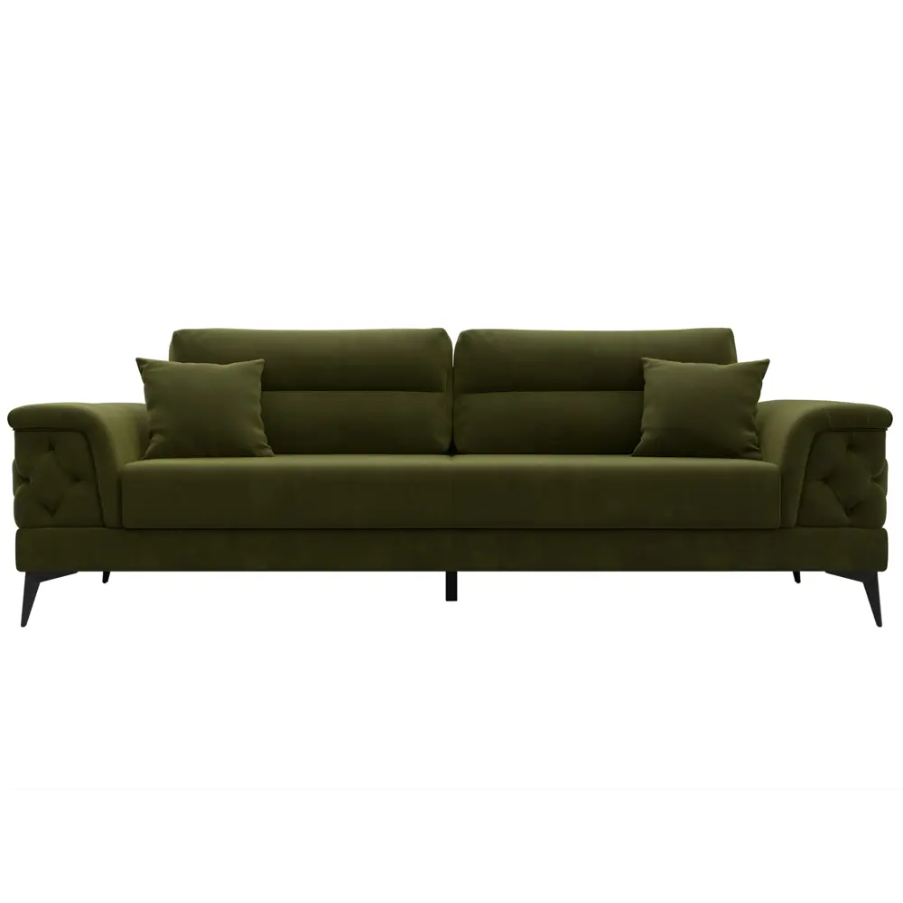 Фото 2 Диван раскладной Лига диванов 260x96x97 см вельвет цвет зеленый Фото 2 Диван раскладной Лига диванов 260x96x97 см вельвет цвет зеленый