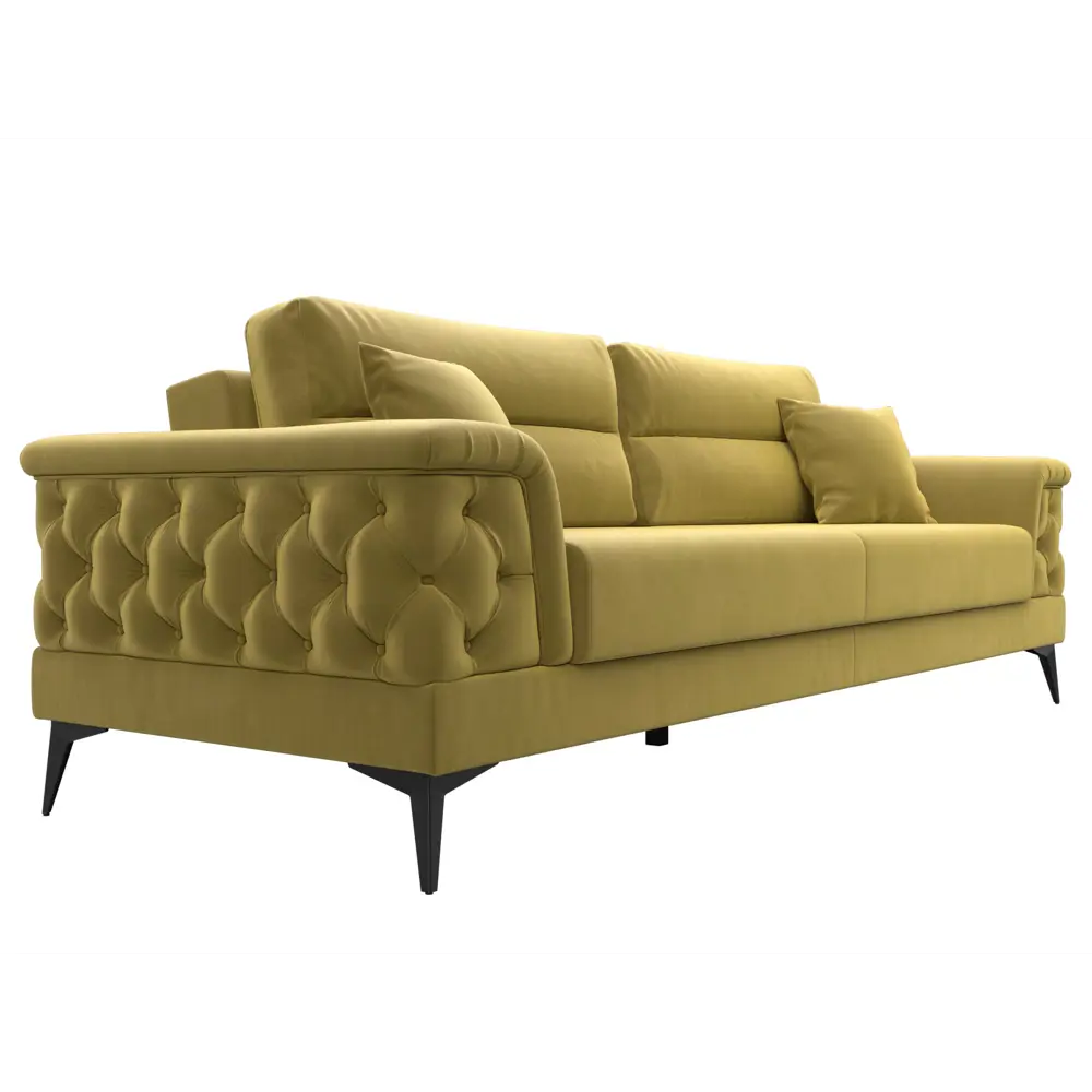 Фото 4 Диван раскладной Лига диванов 260x96x97 см вельвет цвет желтый Фото 4 Диван раскладной Лига диванов 260x96x97 см вельвет цвет желтый