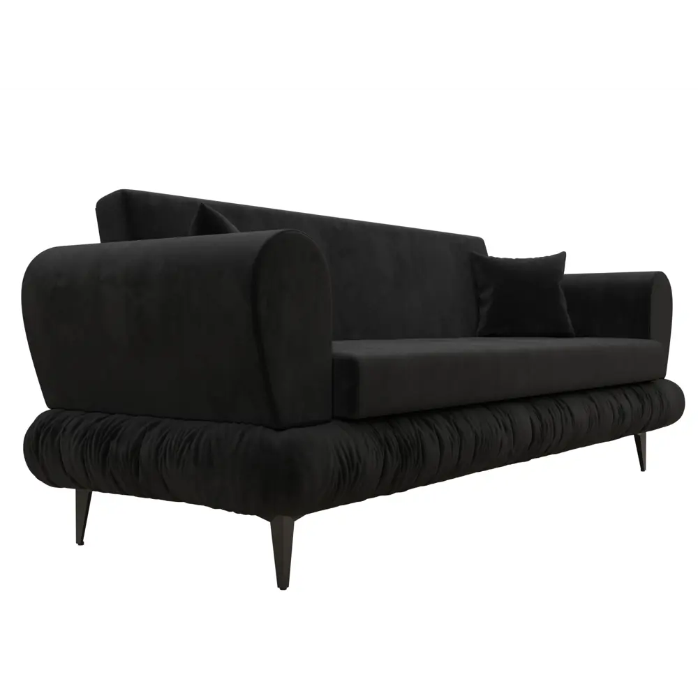 Фото 3 Диван раскладной Лига диванов 239x87x88 см велюр цвет черный Фото 3 Диван раскладной Лига диванов 239x87x88 см велюр цвет черный