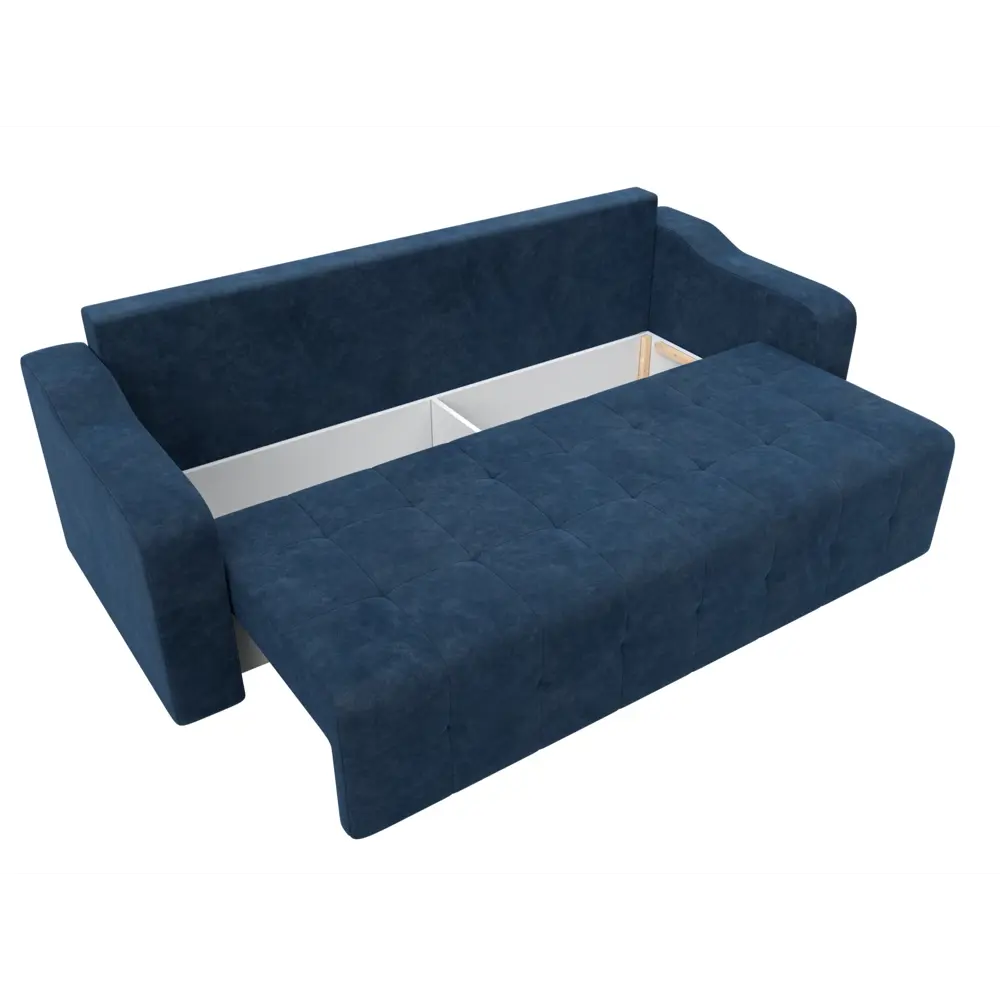 Фото 7 Диван раскладной Лига диванов 233x91x99 см велюр цвет brut 11 синий