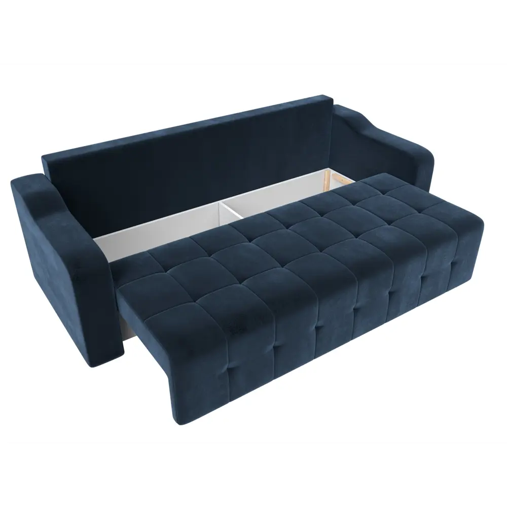 Фото 7 Диван раскладной Лига диванов 233x91x99 см велюр цвет tower 13 синий