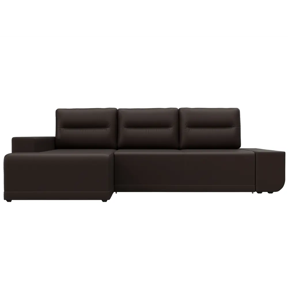 Фото 2 Диван раскладной Лига диванов 110765L_спб 249x90x154 см эко-кожа цвет коричневый