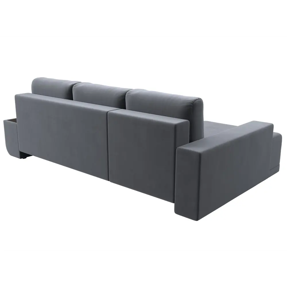 Фото 5 Диван раскладной Лига диванов 110740L_спб 249x90x154 см велюр цвет серый