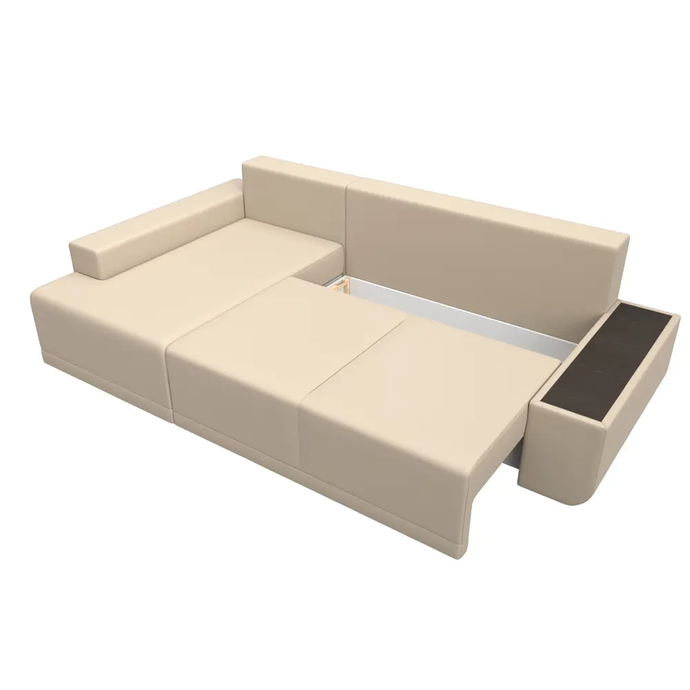 Фото 7 Диван раскладной Лига диванов 110763L_спб 249x90x154 см эко-кожа цвет бежевый Фото 7 Диван раскладной Лига диванов 110763L_спб 249x90x154 см эко-кожа цвет бежевый