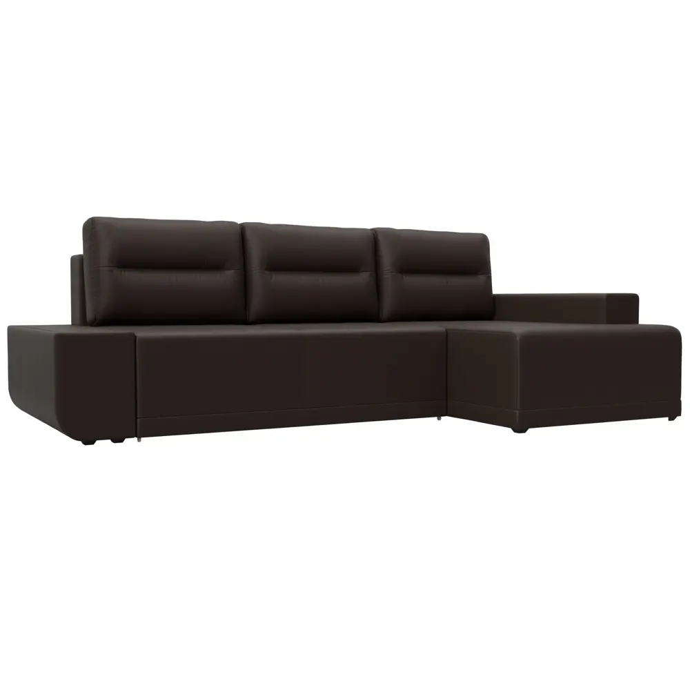 Фото Диван раскладной Лига диванов 110765_спб 249x90x154 см эко-кожа цвет коричневый Фото Диван раскладной Лига диванов 110765_спб 249x90x154 см эко-кожа цвет коричневый