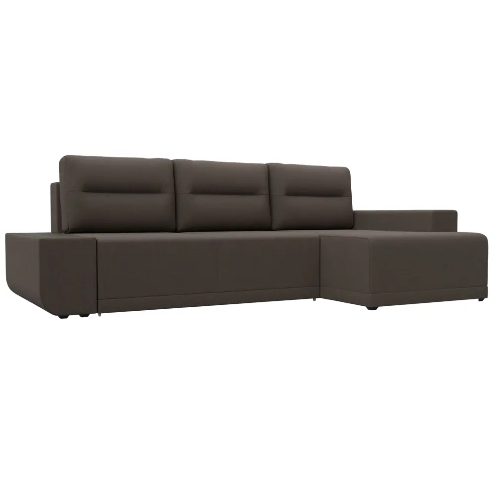 Фото Диван раскладной Лига диванов 122998_спб 249x90x154 см рогожка цвет амур 05 коричневый Фото Диван раскладной Лига диванов 122998_спб 249x90x154 см рогожка цвет амур 05 коричневый