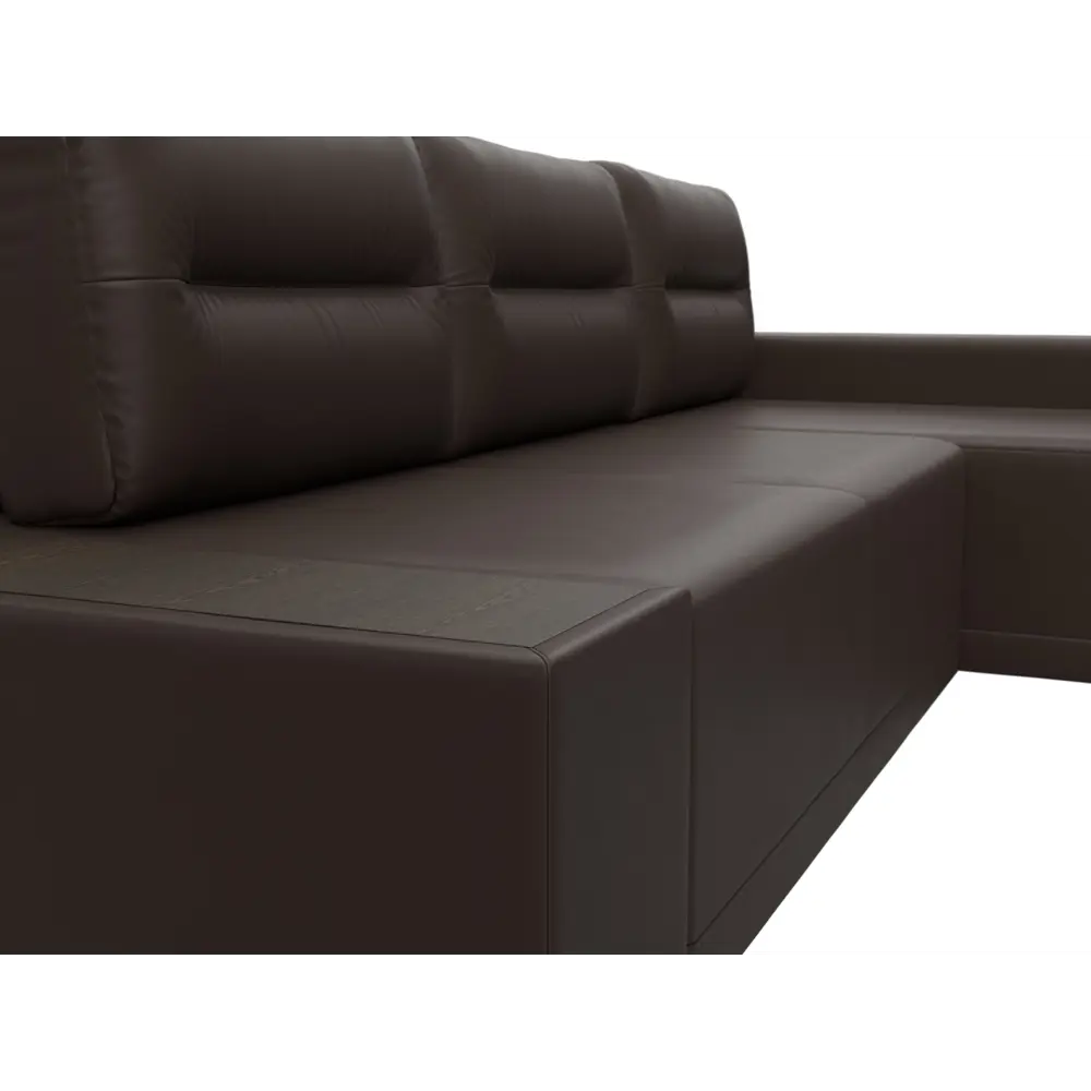 Фото 3 Диван раскладной Лига диванов 110765_спб 249x90x154 см эко-кожа цвет коричневый Фото 3 Диван раскладной Лига диванов 110765_спб 249x90x154 см эко-кожа цвет коричневый