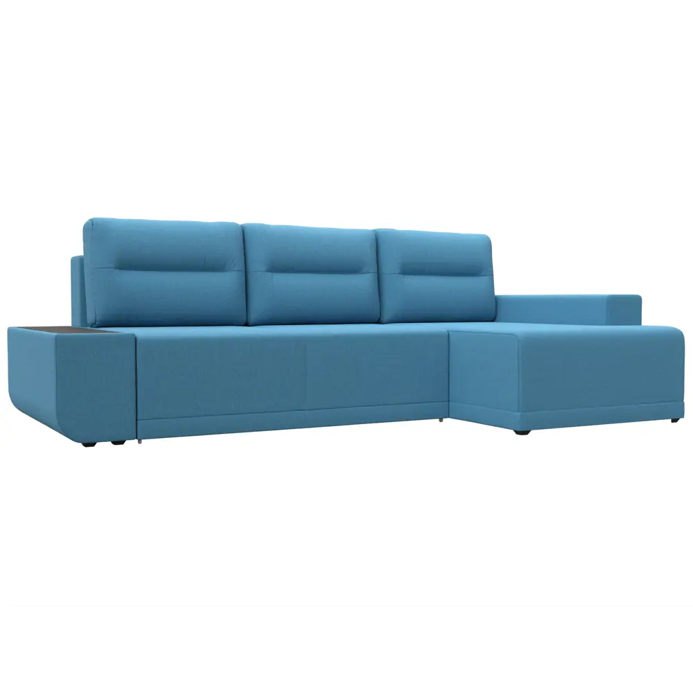 Фото Диван раскладной Лига диванов 123548_спб 249x90x154 см рогожка цвет амур 10 голубой Фото Диван раскладной Лига диванов 123548_спб 249x90x154 см рогожка цвет амур 10 голубой