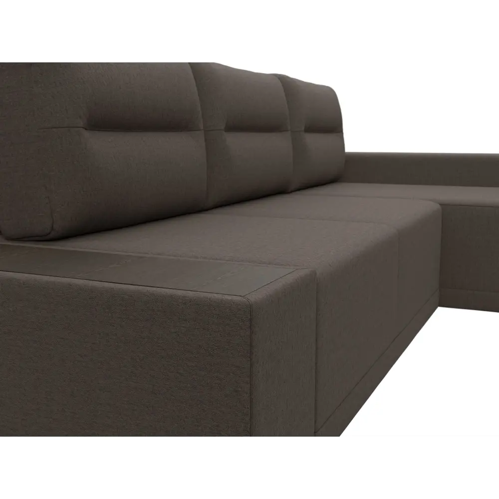 Фото 3 Диван раскладной Лига диванов 122998_спб 249x90x154 см рогожка цвет амур 05 коричневый Фото 3 Диван раскладной Лига диванов 122998_спб 249x90x154 см рогожка цвет амур 05 коричневый