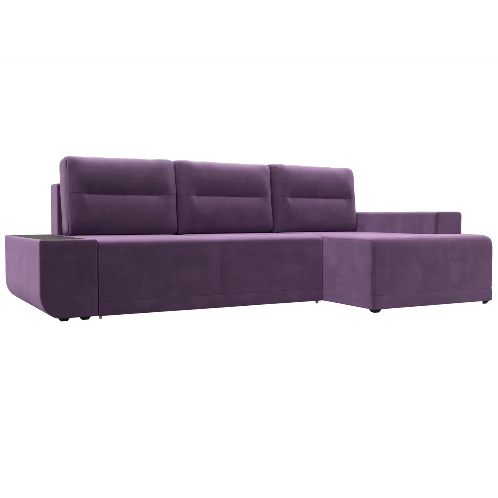 Фото Диван раскладной Лига диванов 110759_спб 249x90x154 см вельвет цвет сиреневый Фото Диван раскладной Лига диванов 110759_спб 249x90x154 см вельвет цвет сиреневый