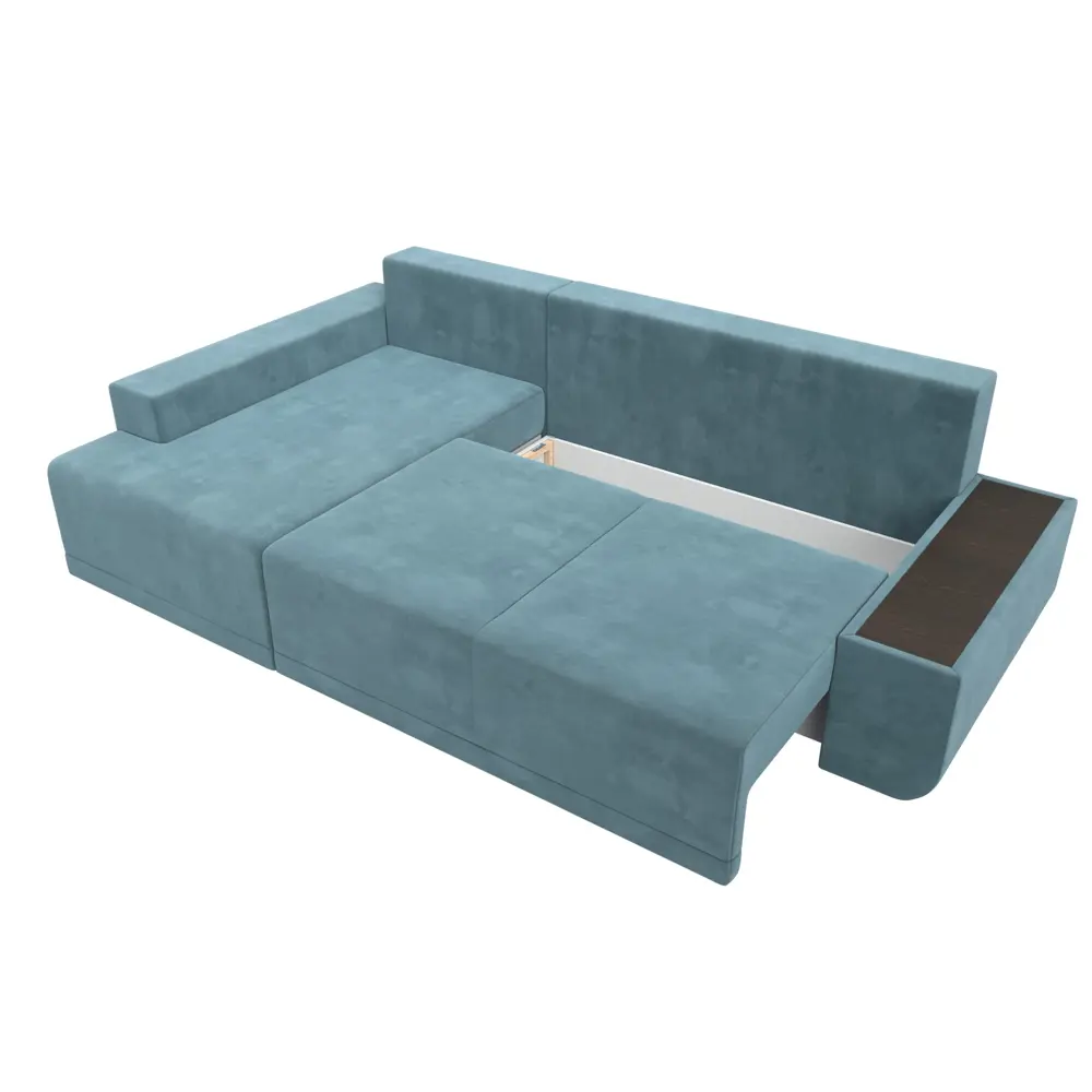 Фото 7 Диван раскладной Лига диванов 110738L_спб 249x90x154 см велюр цвет бирюзовый Фото 7 Диван раскладной Лига диванов 110738L_спб 249x90x154 см велюр цвет бирюзовый