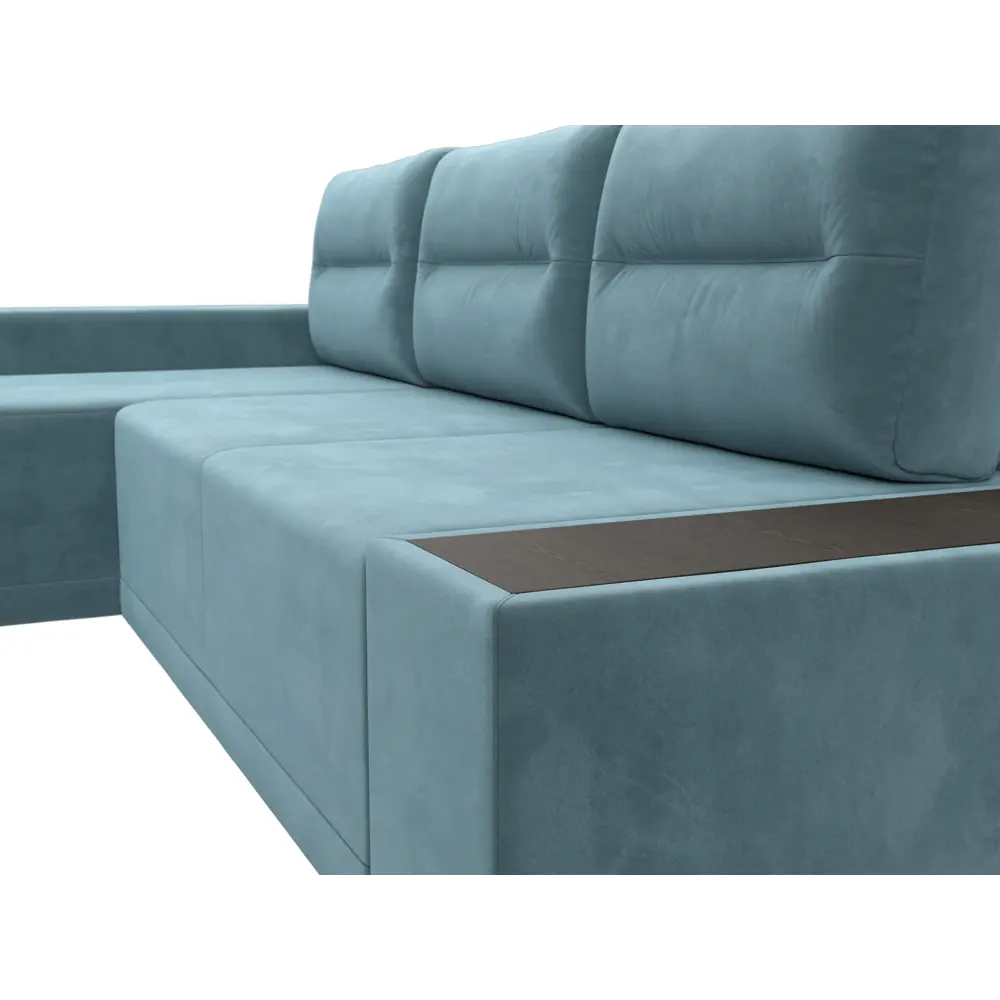 Фото 3 Диван раскладной Лига диванов 110738L_спб 249x90x154 см велюр цвет бирюзовый Фото 3 Диван раскладной Лига диванов 110738L_спб 249x90x154 см велюр цвет бирюзовый