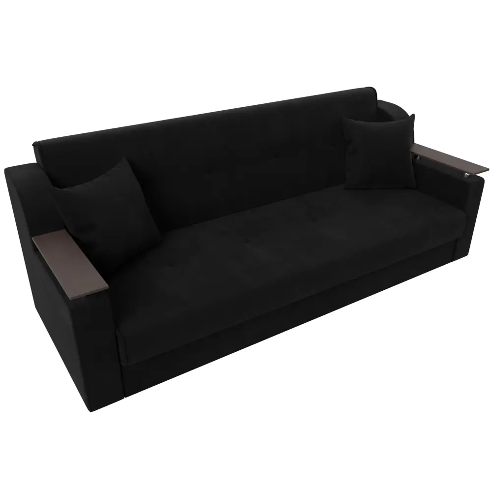 Фото 6 Диван раскладной Лига диванов 208x87x80 см вельвет цвет черный Фото 6 Диван раскладной Лига диванов 208x87x80 см вельвет цвет черный