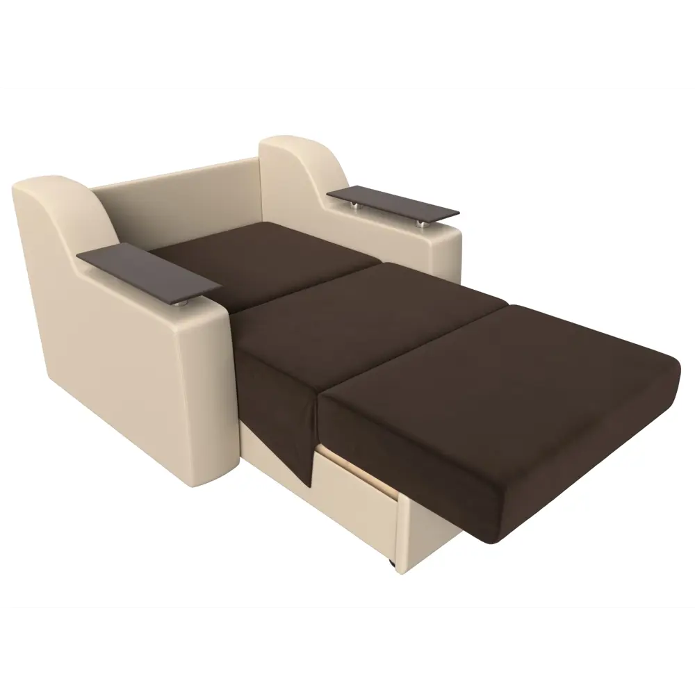 Фото 8 Диван раскладной Лига диванов 132x93x110 см вельвет цвет коричневый/бежевый Фото 8 Диван раскладной Лига диванов 132x93x110 см вельвет цвет коричневый/бежевый