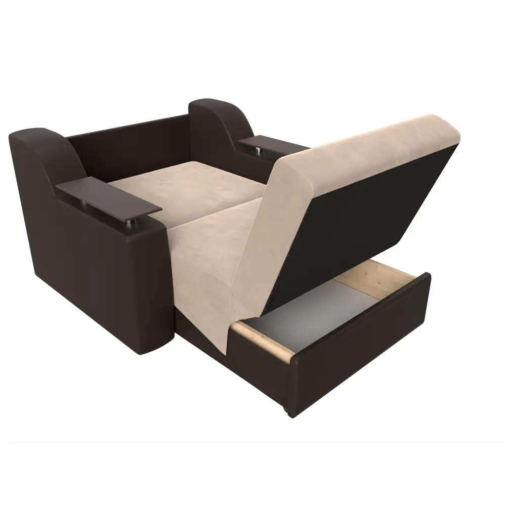 Фото 7 Диван раскладной Лига диванов 152x93x110 см велюр цвет бежевый/коричневый Фото 7 Диван раскладной Лига диванов 152x93x110 см велюр цвет бежевый/коричневый