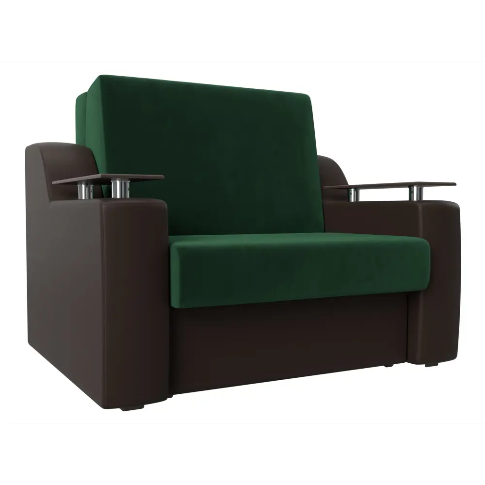 Фото Диван раскладной Лига диванов 152x93x110 см велюр цвет зеленый/коричневый Фото Диван раскладной Лига диванов 152x93x110 см велюр цвет зеленый/коричневый