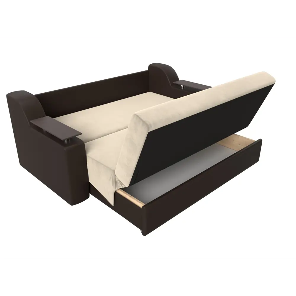 Фото 7 Диван раскладной Лига диванов 192x93x110 см вельвет цвет бежевый/коричневый