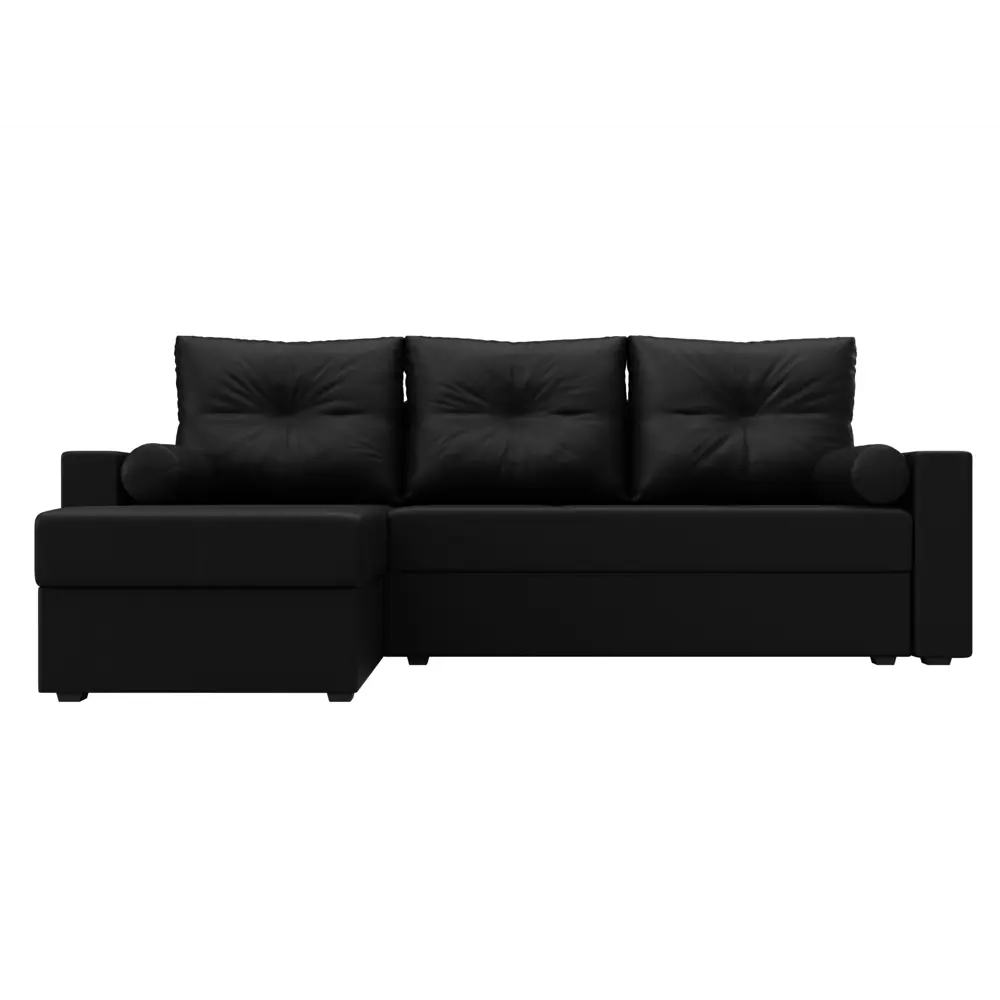 Фото 2 Диван раскладной Лига диванов 114079L_спб 230x87x142 см эко-кожа цвет черный Фото 2 Диван раскладной Лига диванов 114079L_спб 230x87x142 см эко-кожа цвет черный