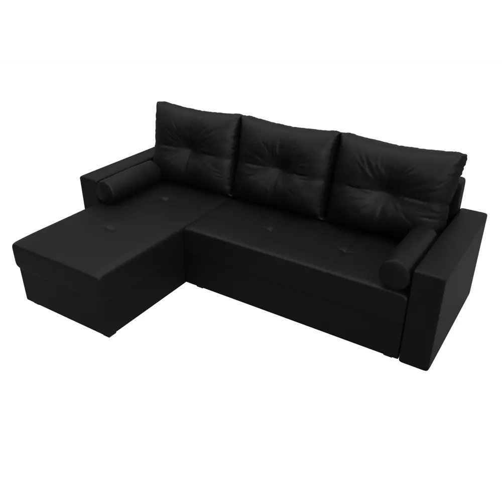Фото 6 Диван раскладной Лига диванов 114079L_спб 230x87x142 см эко-кожа цвет черный Фото 6 Диван раскладной Лига диванов 114079L_спб 230x87x142 см эко-кожа цвет черный